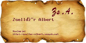 Zsellér Albert névjegykártya