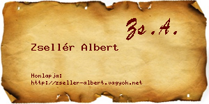 Zsellér Albert névjegykártya